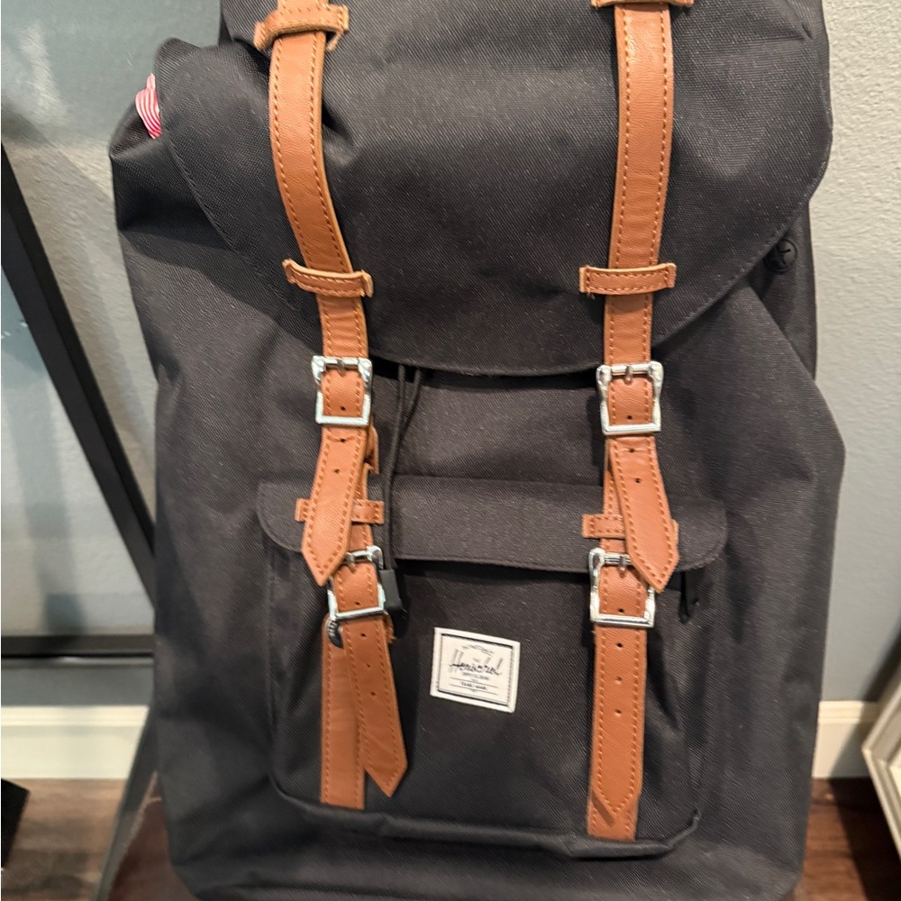 Herschel Supply Company Black Backpack with Tan Accents